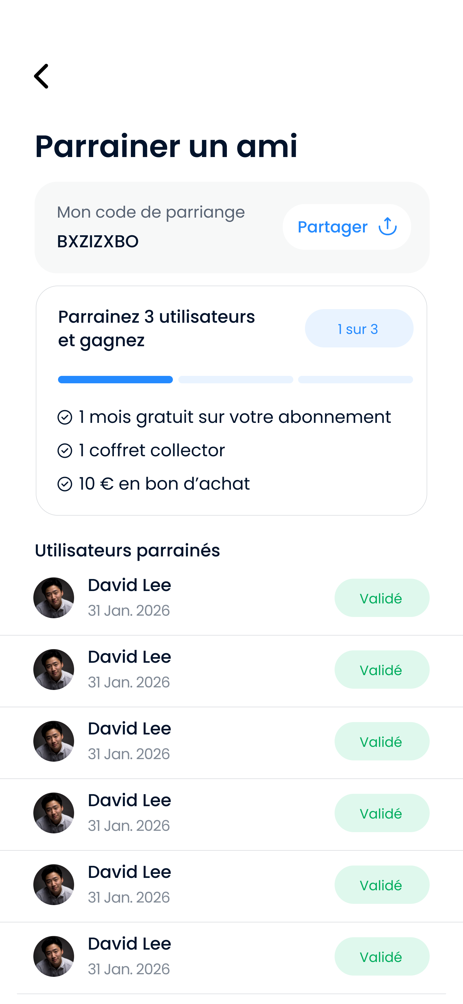 Mockup of the Referral package